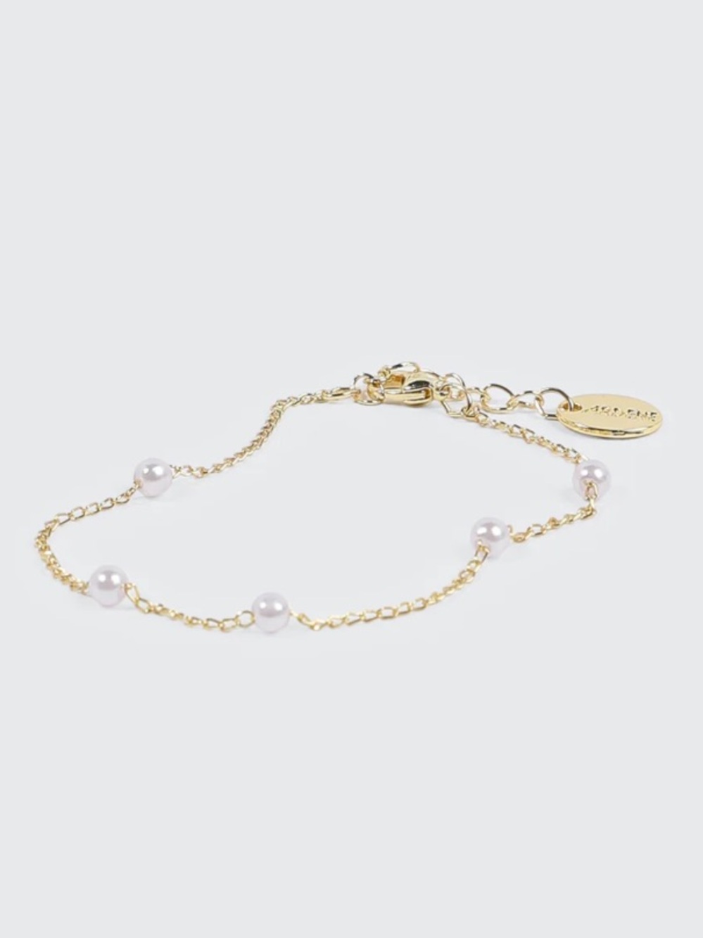 14K Gold Plated Chain and Pearl Bracelet